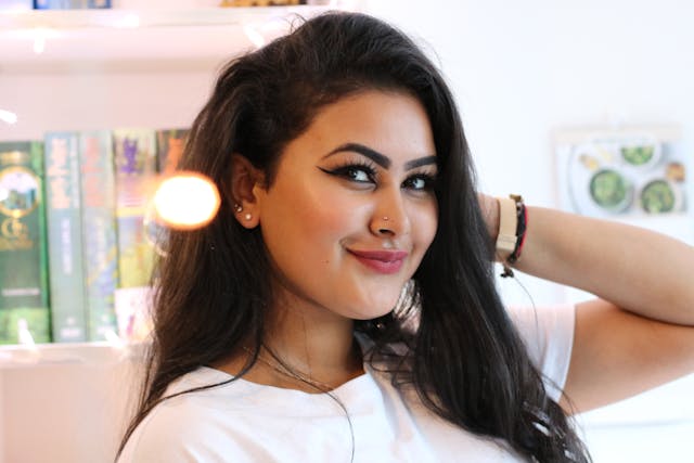 teen girl with earrings