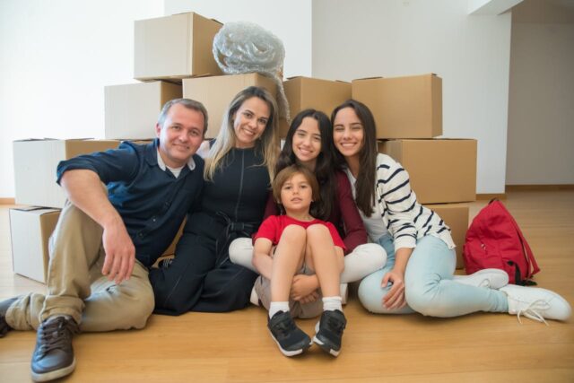 Family preparing for the move