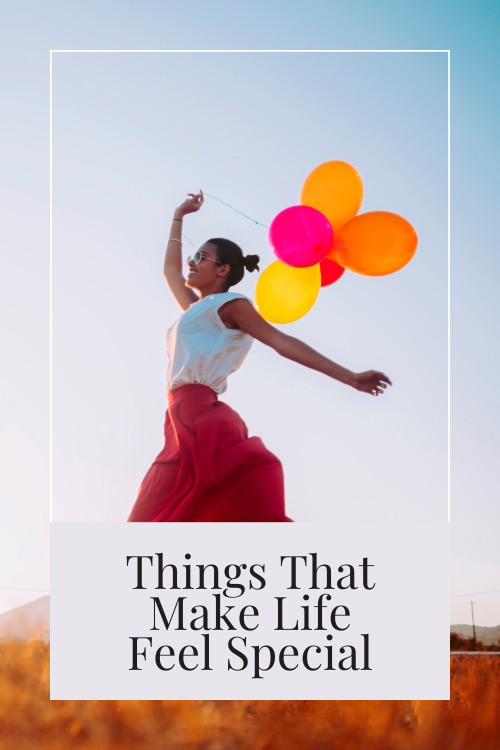 woman with balloons