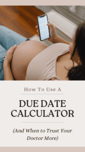 pregnant woman looking at phone