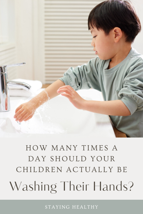boy washing his hands