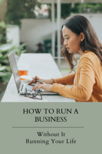 woman working on laptop