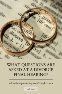 wedding rings on divorce papers