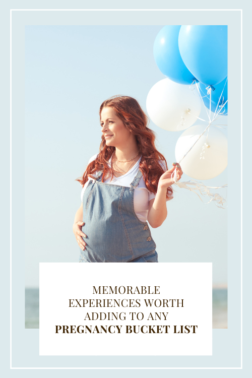Woman pregnant with balloons