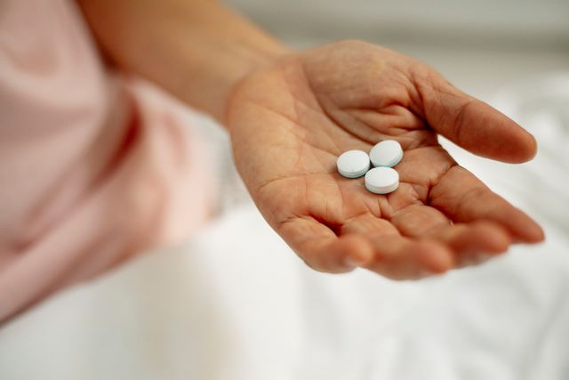 pills in hand
