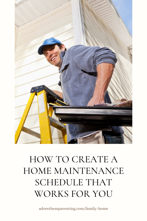 man on ladder making home repairs