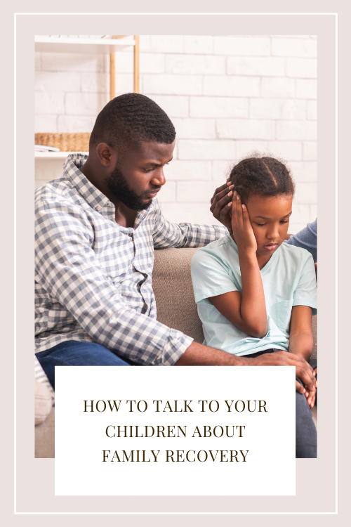 Father talking to daughter