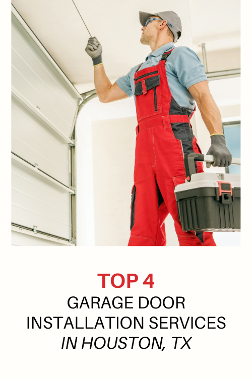 man repairing garage door