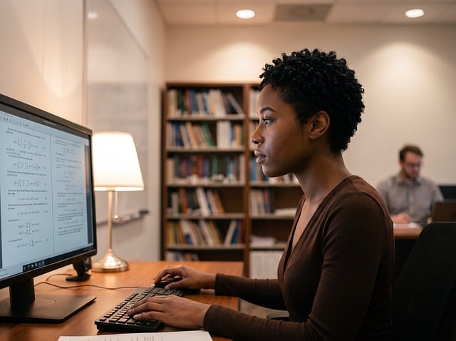 woman at computer