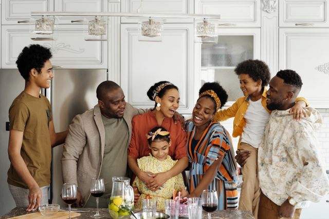 happy extended family