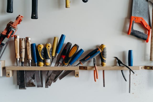 tool shelf in garage