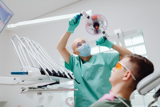 boy at dentist