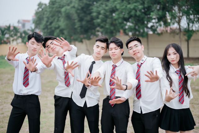 group of teens