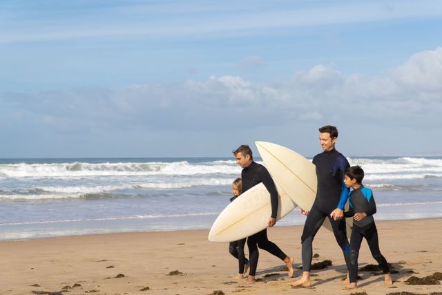 family surfing