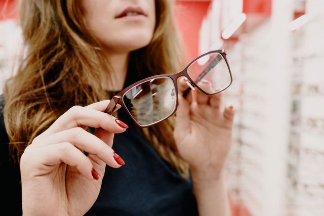 picking out new glasses