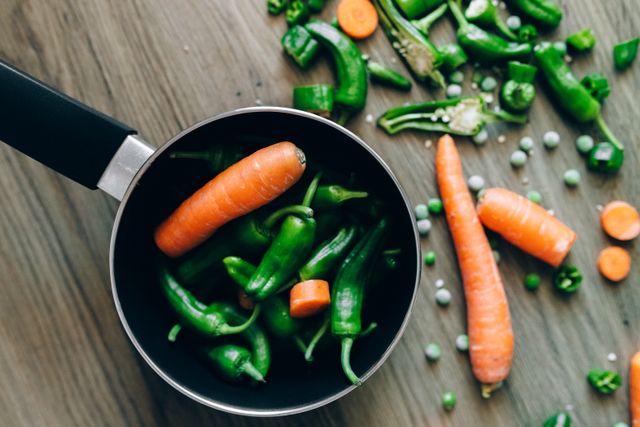 chili peppers and carrots