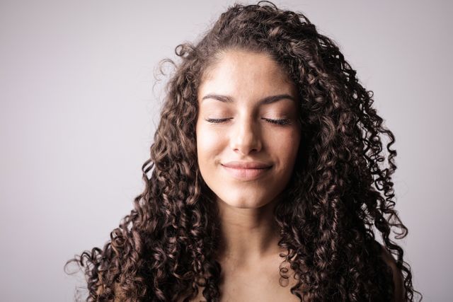girl with curly hair