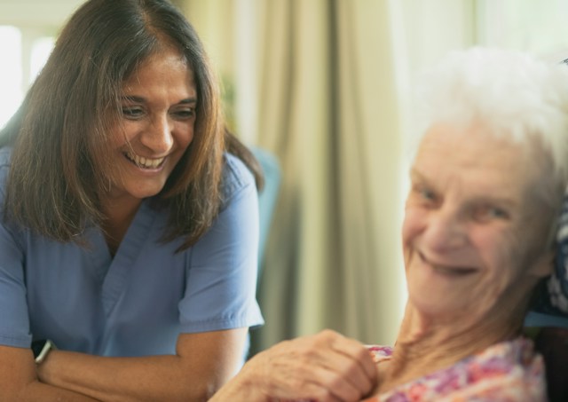 nurse with older woman