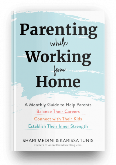 parenting while working from home hard cover mockup